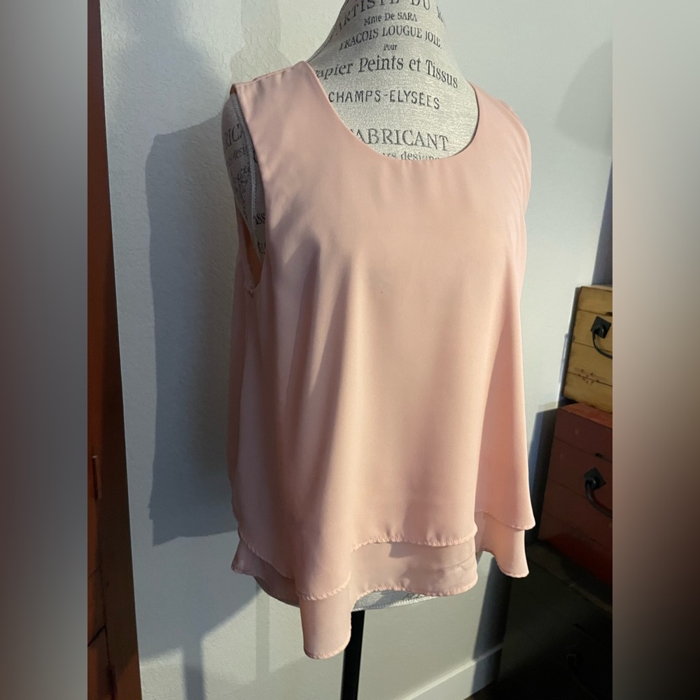Simply Styled Blush Pink Sleeveless Blouse L